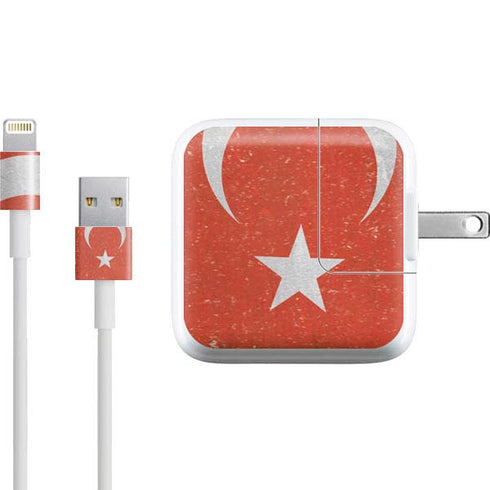 Turkish Flag Distressed iPad Charger (10W USB) Skin